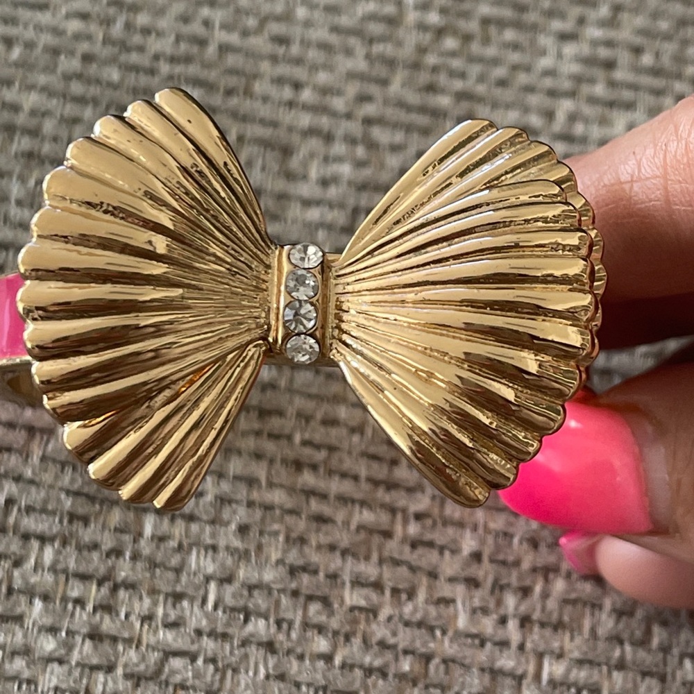 Lily Pulitzer Pink Enameled Bow Bangle Bracelet